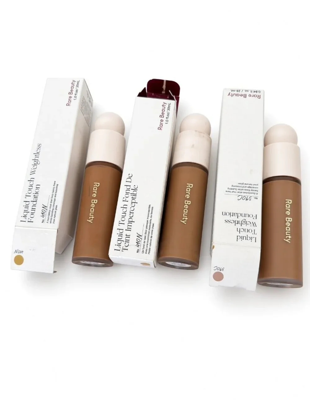 Rare Beauty 3-Pc Lot Foundation 2x 410N + 390C Liquid Touch Weightless NWT